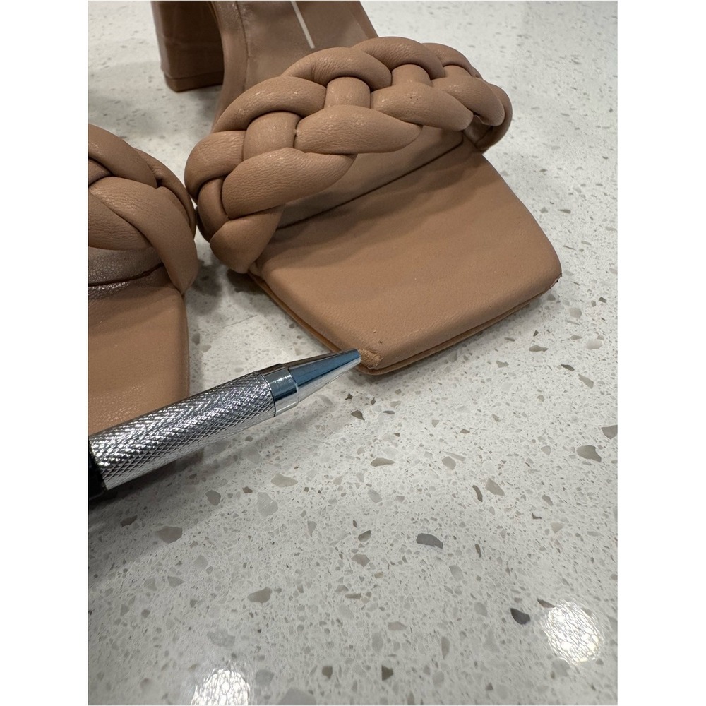 Women's Dolce Vita Tan Braided Double-Strap Slide size 7 Heels - Picture 5 of 7